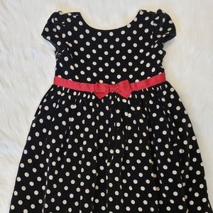 Holiday Velveteen Polkadot Girls Dress